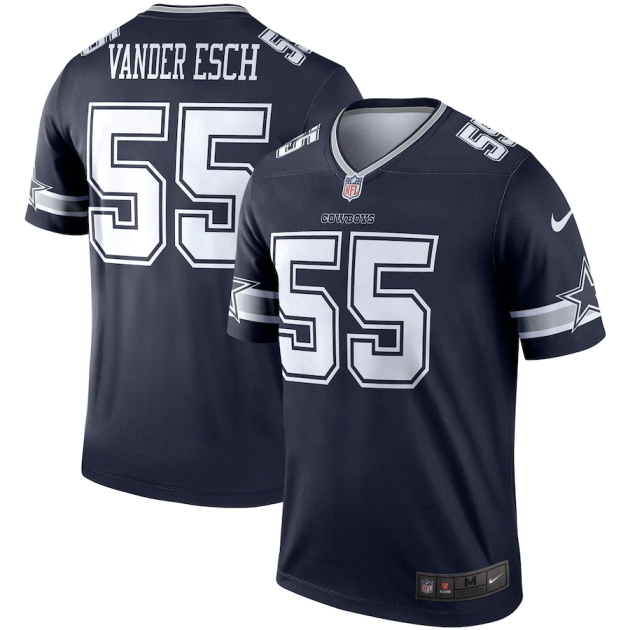 mens nike leighton vander esch navy dallas cowboys legend player jersey